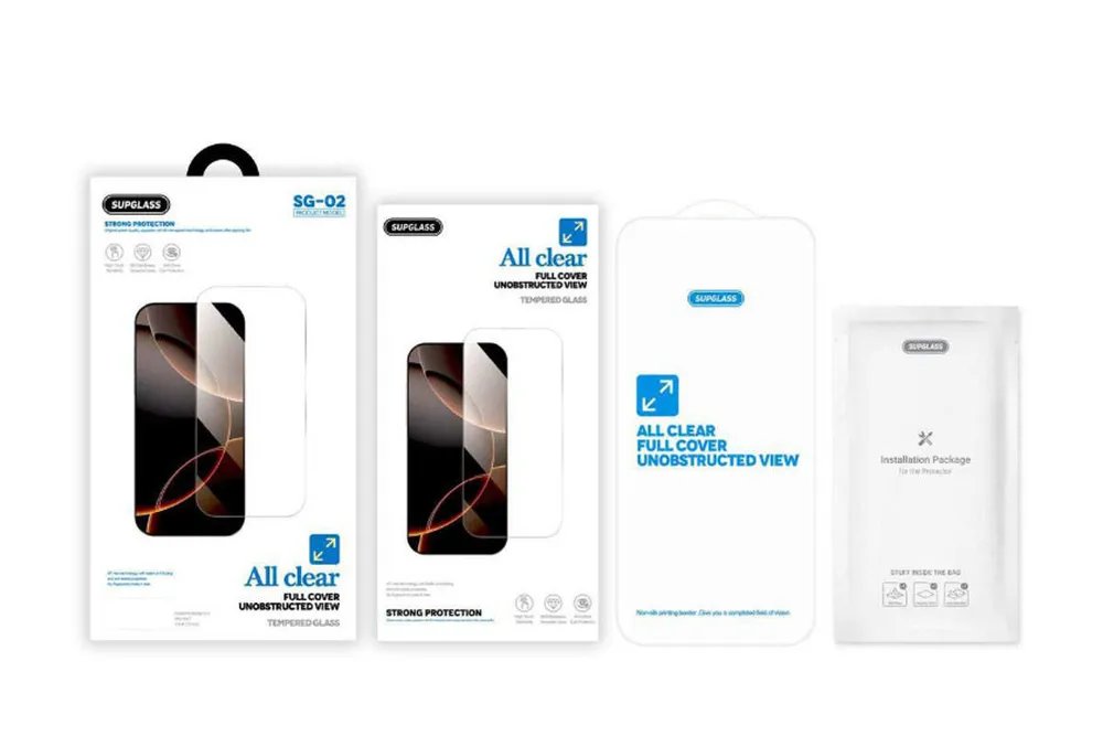 Защитное стекло SupGlass  SG-02  Transparent  Glass All Clear For IP 15/15 Pro/16 (6.1)