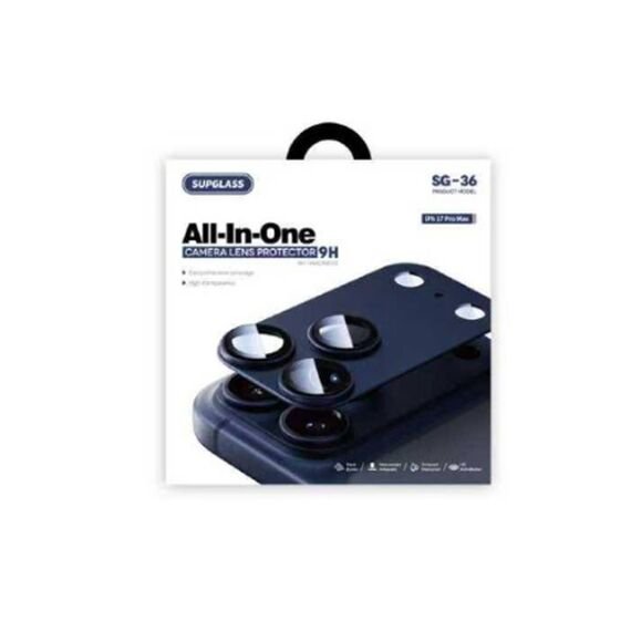 Защитное стекло SupGlass All-in-one Camera lens Protector Anti Glare SG-36 17 Pro(6.3) Blue