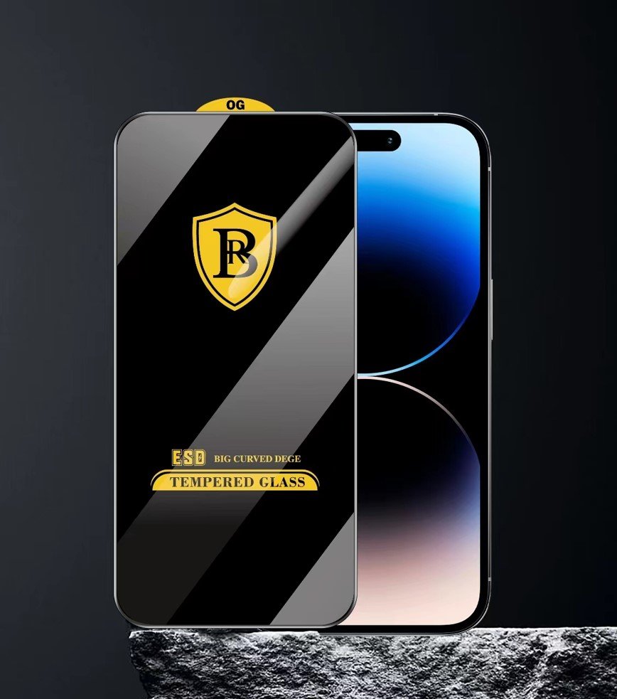 Защитное стекло BR для iPhone 13 Pro Max/ 14 Plus (Black) (Тех. упаковка)