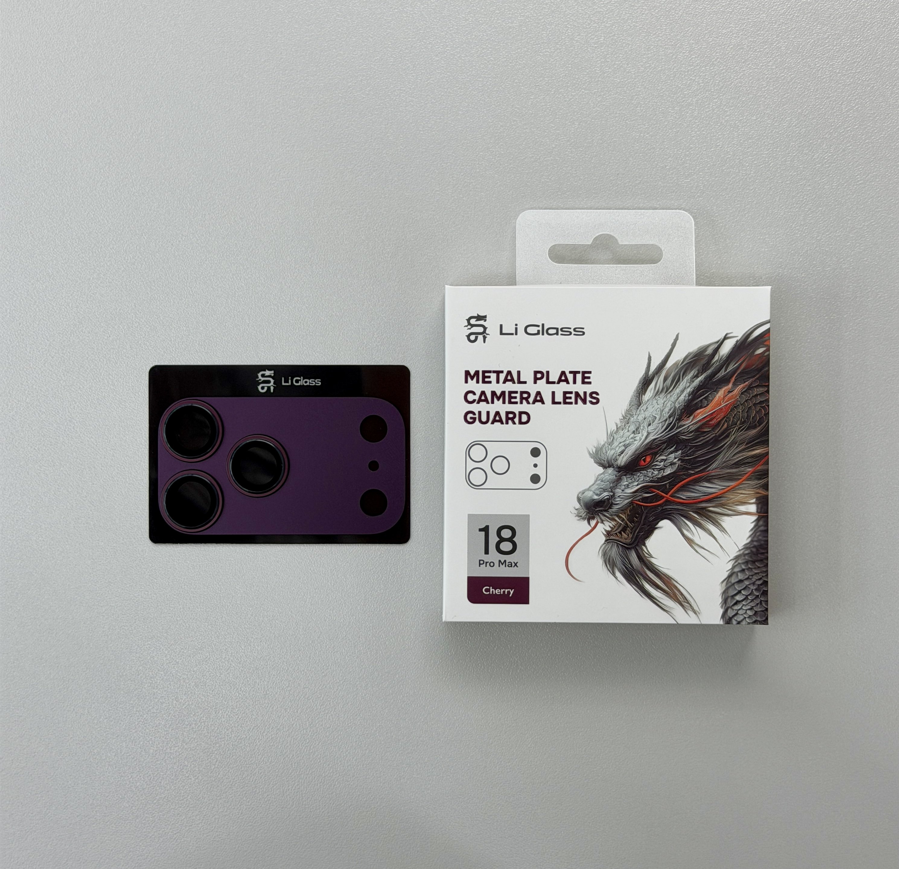 Защитная пластина Li Glass для модуля камер iPhone 18 Pro Max (Burgundy)