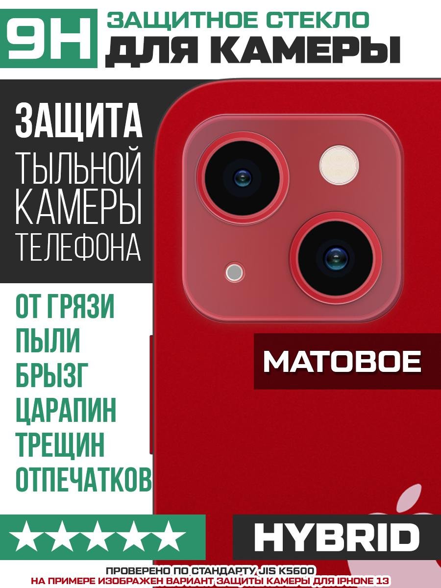 Стекло защитное гибридное МАТОВОЕ Krutoff для камеры Samsung Galaxy S22 (2 шт.)