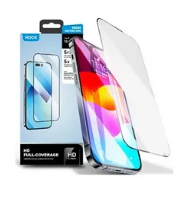 Стекло защитное ROCK HD Full-Coverage Anti-static (0.33mm) iPhone 16 Pro