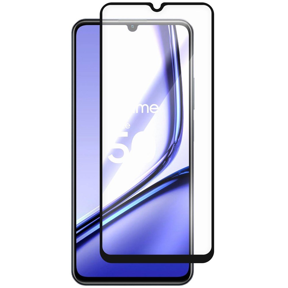 Стекло защитное Full Glue Premium Krutoff для Realme Note 50 черное