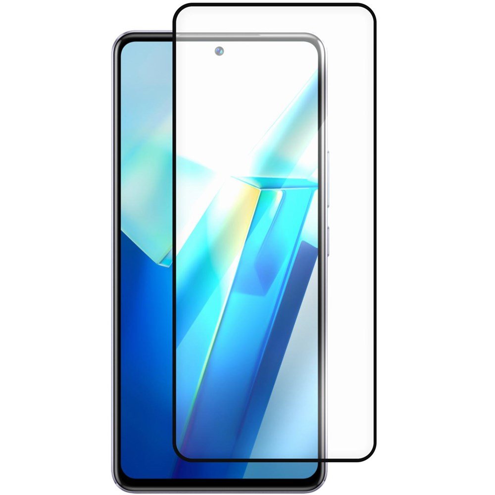 Стекло защитное Full Glue Premium Krutoff для Vivo T2 черное