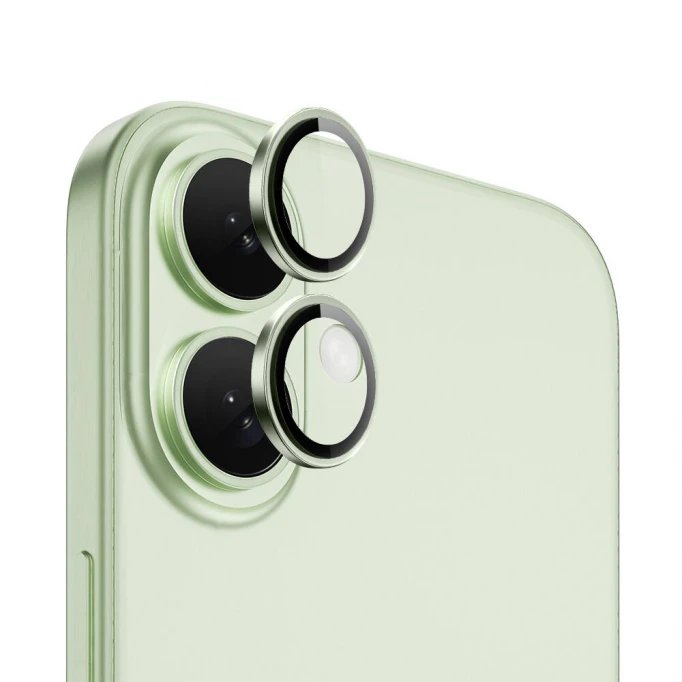 Защитные стекла / линзы на камеру для iPhone 16 / 16 Plus / iPhone 17 WiWU LG-005 (Green)