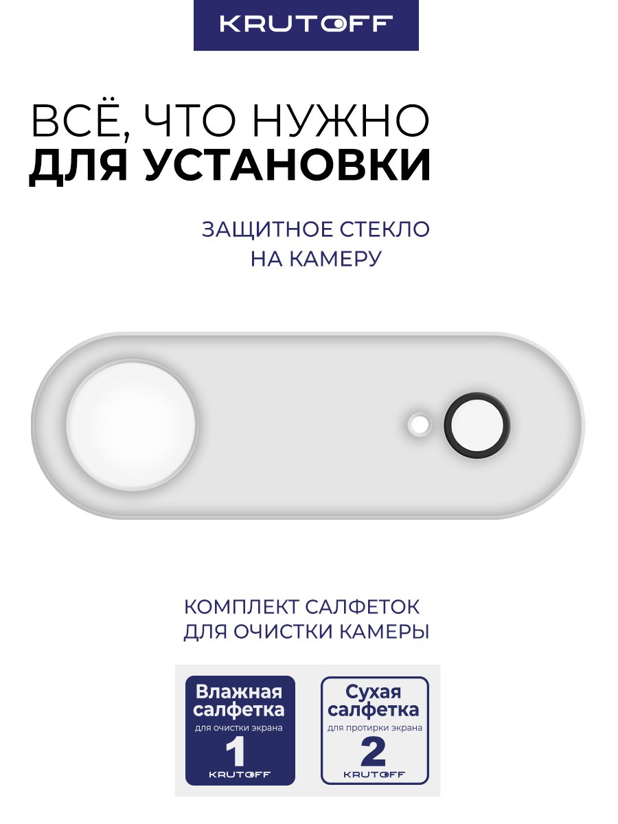 Стекло защитное Full Glue Premium Krutoff для камеры iPhone 17 Air белые линзы