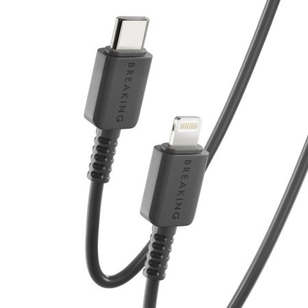 Кабель Breaking Classic Type-C - Lightning, 27W, 3.0A, 1м (Черный)