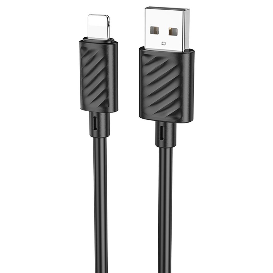 Дата-кабель HOCO X88 Gratified charging data cable for Lightning, 1м (черный)