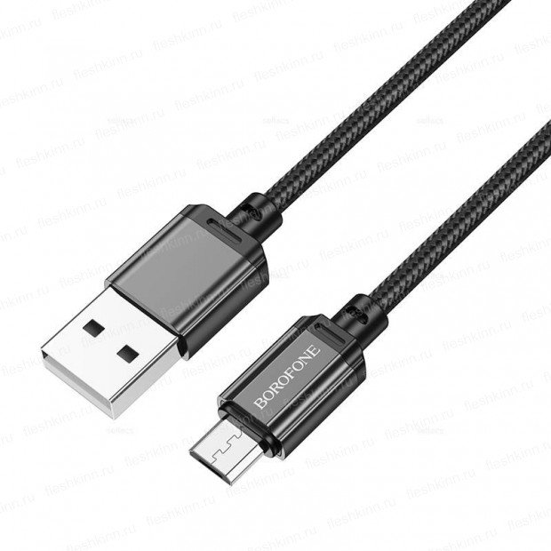 Дата-кабель BOROFONE BX87 Sharp charging data cable for Micro(packaged) (черный)