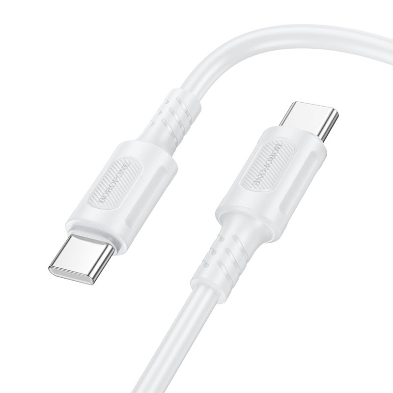 Дата-кабель BOROFONE BX111 Feliz 60W charging data cable C to C(packaged) (белый)