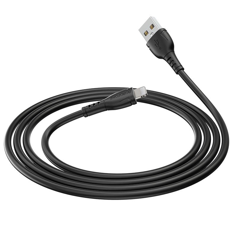 Дата-кабель BOROFONE BX51 Triumph Lightning, 1м (чёрный)