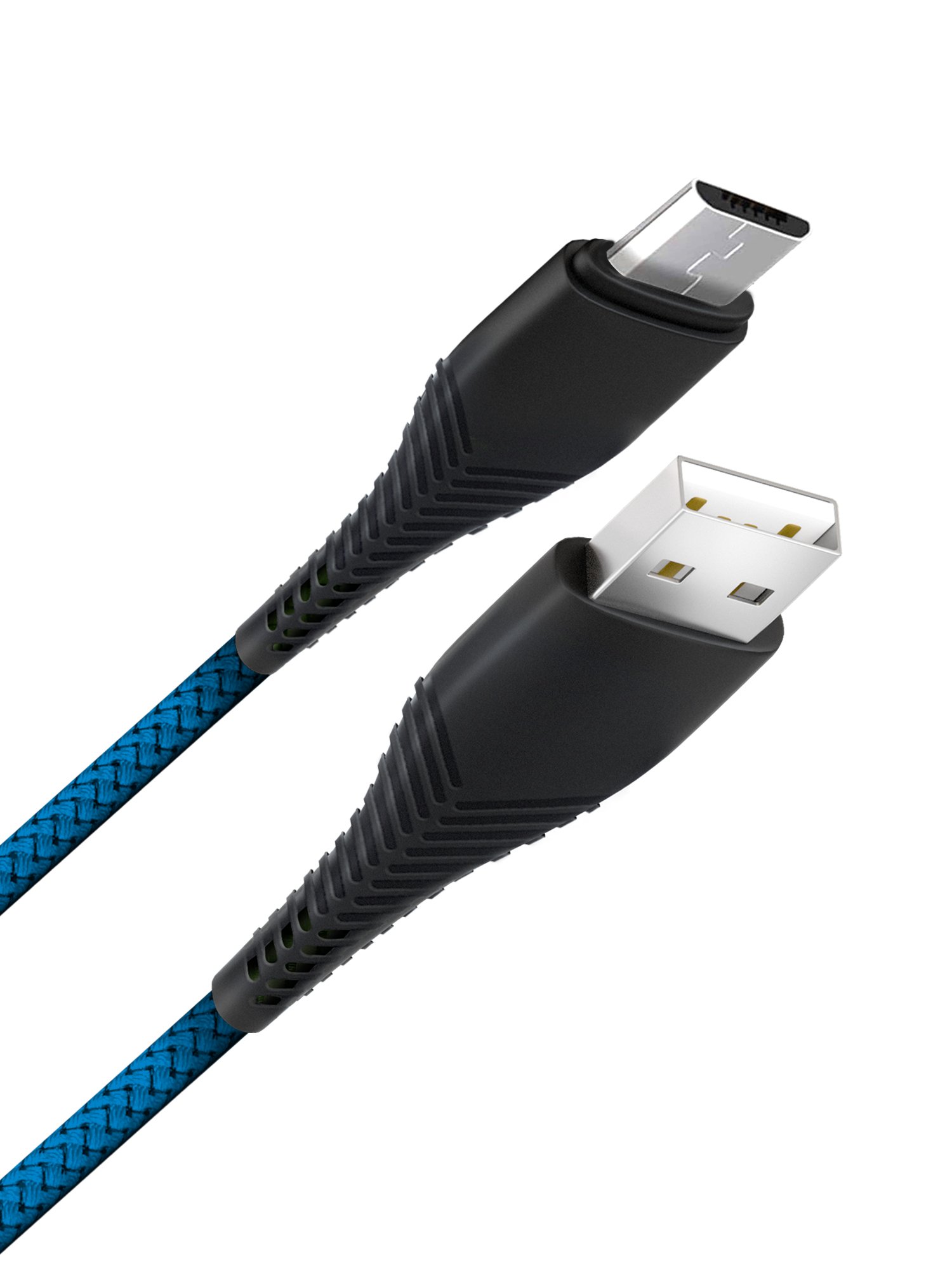 Дата-кабель Fishbone USB - micro USB, 3А, 1м, темно-синий