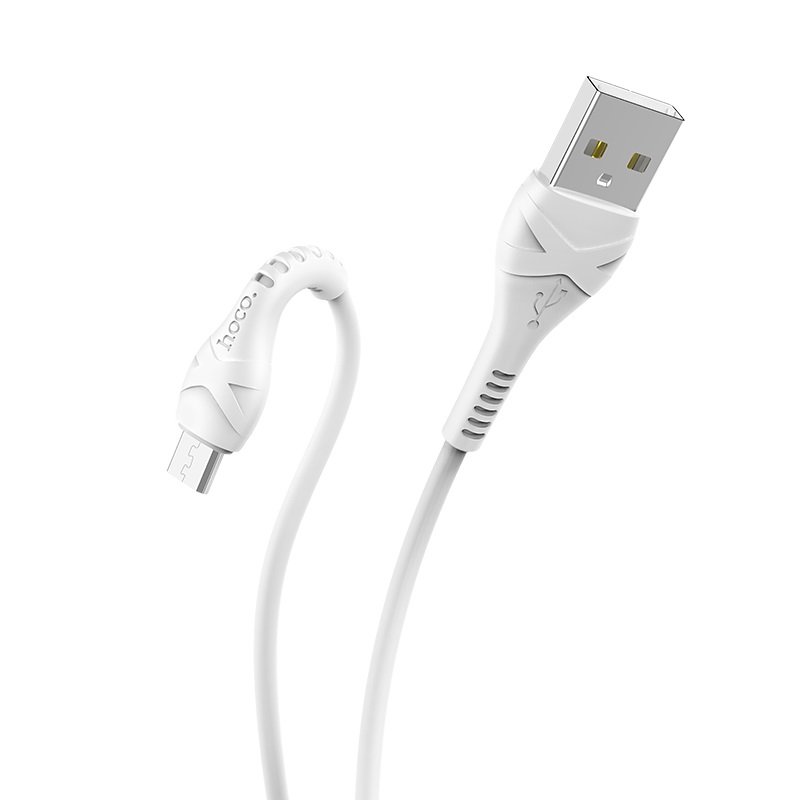 Дата-кабель HOCO X37 Cool power micro 1м (белый)