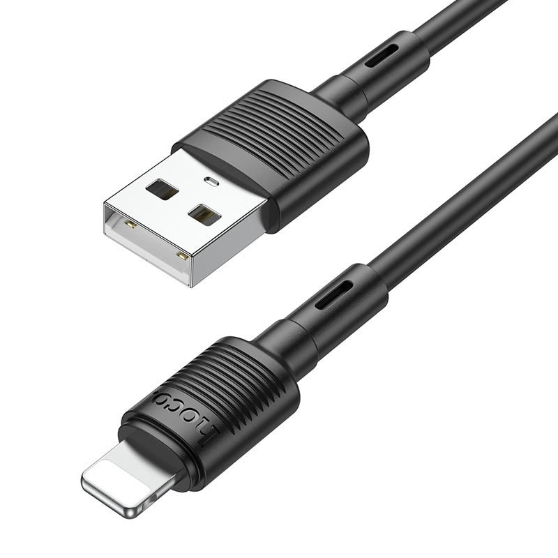 Дата-кабель HOCO X83 Lightning, 1м (черный)