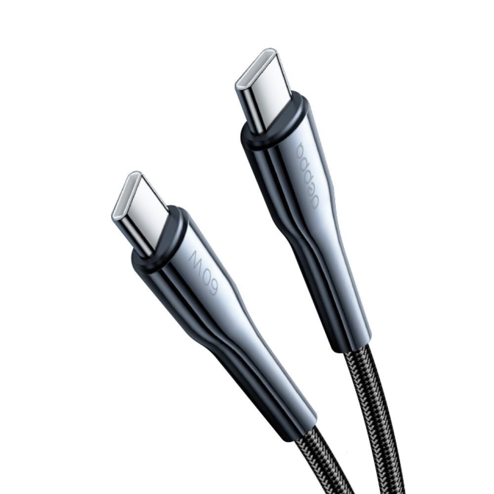 Дата-кабель Apollo USB-С - USB-С, 60Вт, 1,5м, черный, Deppa