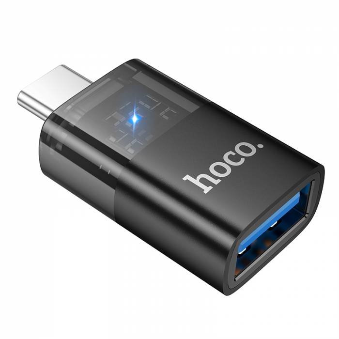Переходник HOCO UA36B C male to USB female OTG (черный)