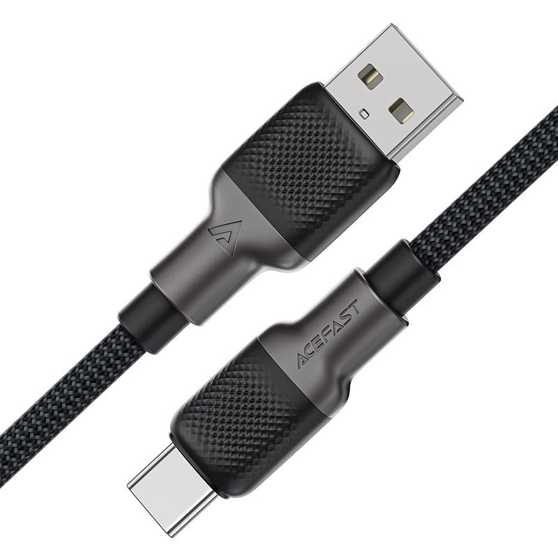 Дата-кабель ACEFAST C10-04 USB-A to USB-C silicone braid charging data cable 1,2м (черный)