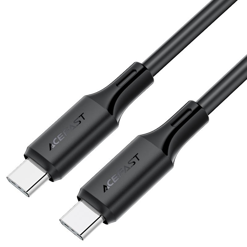Дата-кабель ACEFAST AF-C17-03-BK USB-C To USB-C Silicone Charging Data Cable Black