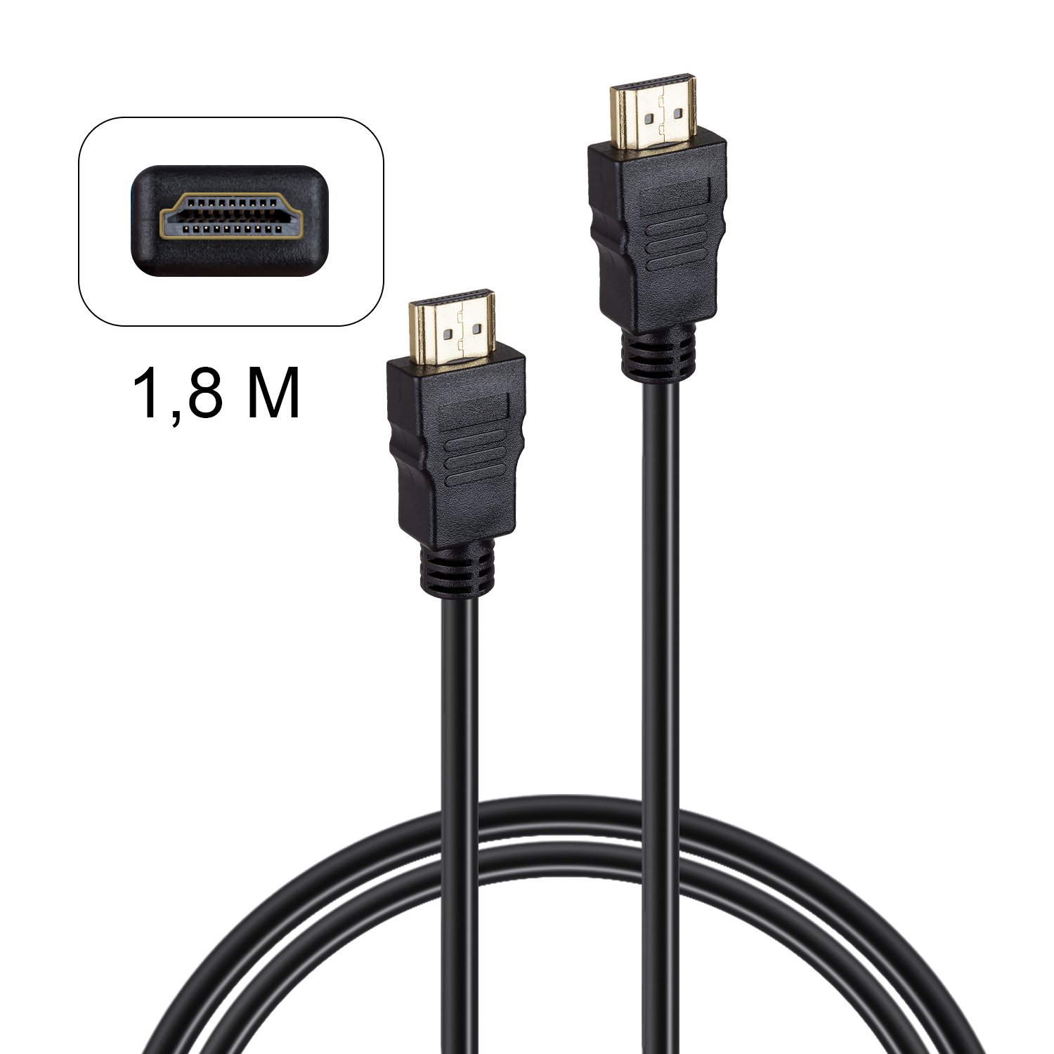 Кабель HDMI - HDMI BL-QT-1104 , 1.8m 1080p  (Black)