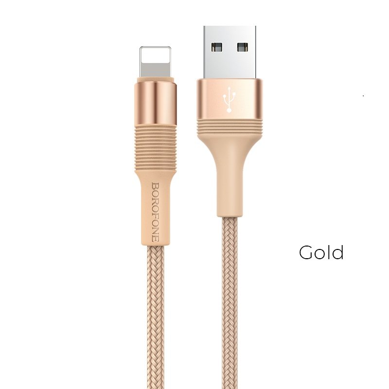 Дата-кабель BOROFONE BX21 Outstanding lightning 1м (золотой)