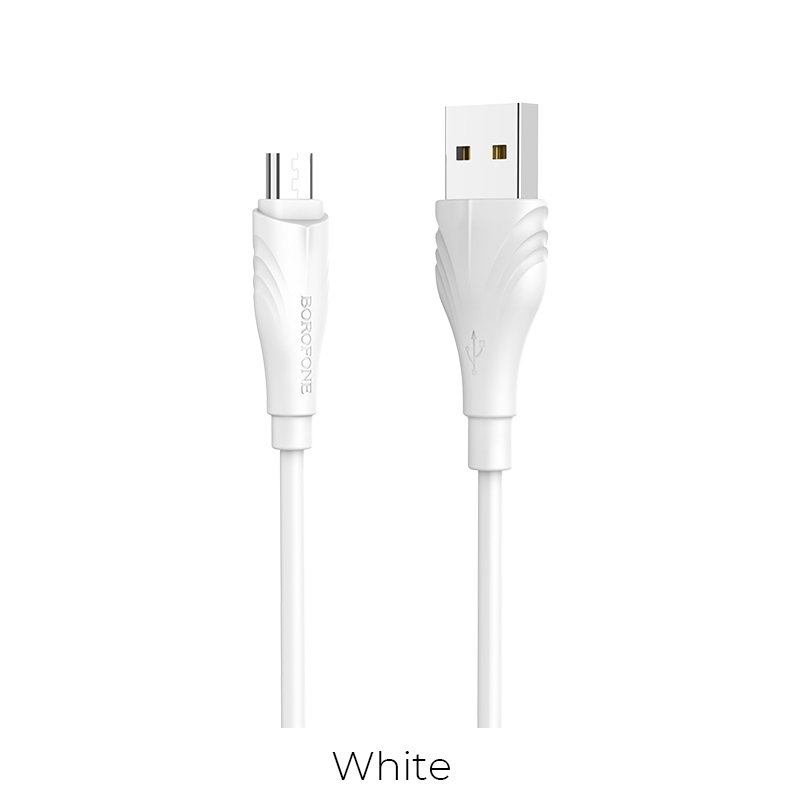 Дата-кабель BOROFONE BX18 Optimal  micro 1м (белый)