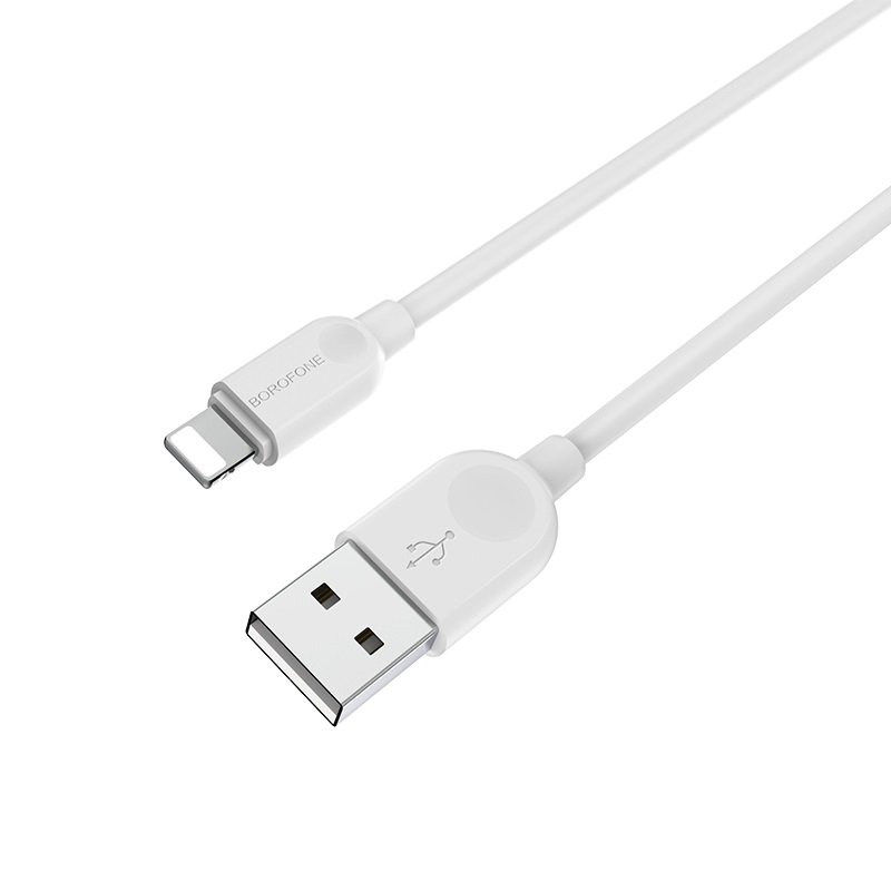 Дата-кабель BOROFONE BX14 LinkJet Lightning, 3м (белый)