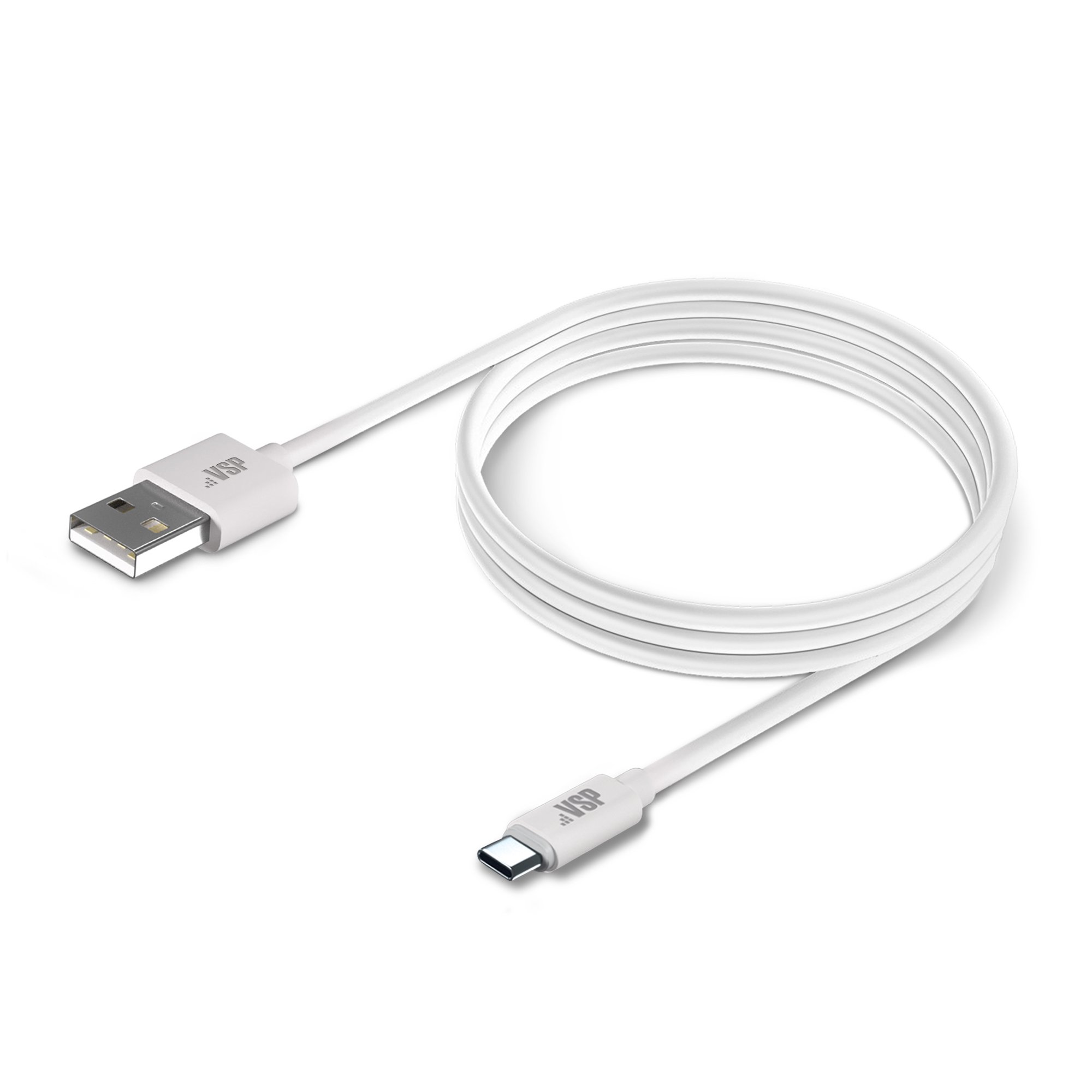 Дата-кабель USB - Type-C, 2А, 1м, белый