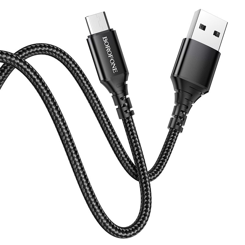 Дата-кабель BOROFONE BX54 Ultra bright micro 1м (чёрный)
