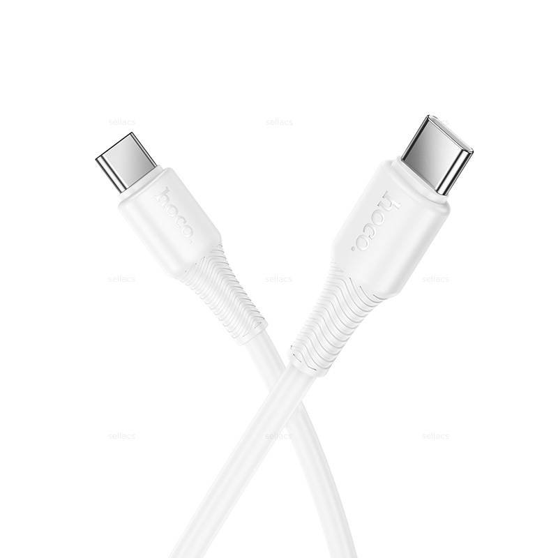 Дата-кабель HOCOX120 Beneficio 60W charging data cable C to C(packaged) (белый)