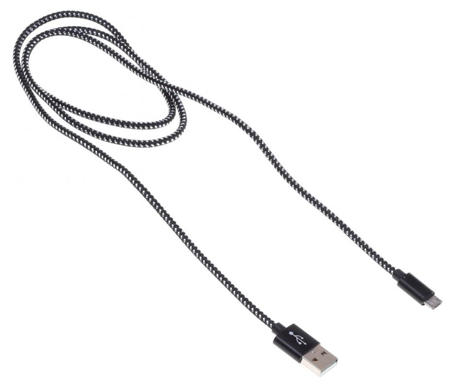 Дата-кабель Buro Braided BHP RET MICUSB-BR micro 1м черный