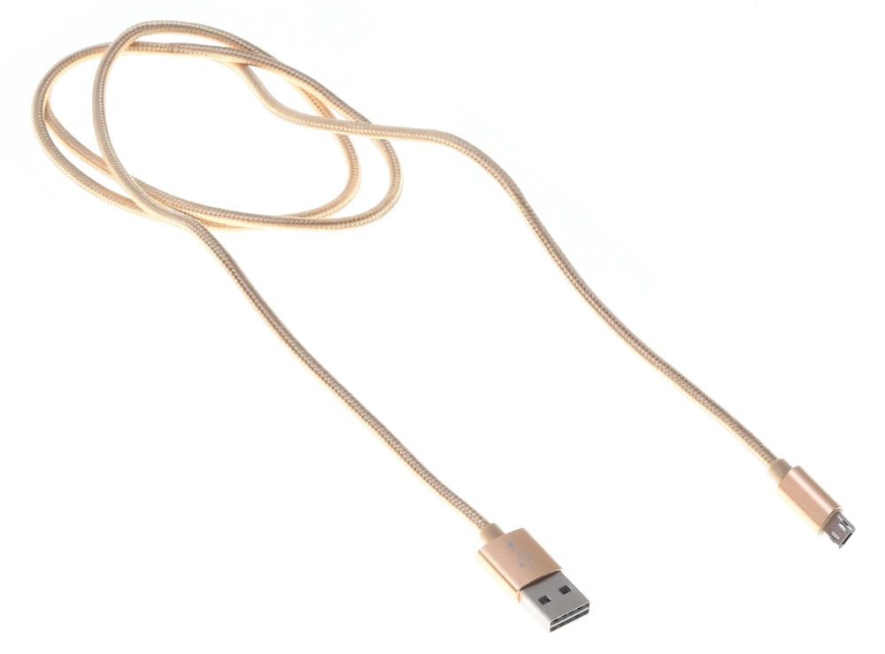 Дата-кабель Buro Braided BHP RET MICUSB-BR micro 1м золотистый