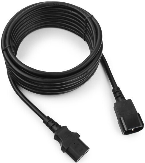 Кабель питания Cablexpert PC-189-1-5M сист.блок-монитор C13-C14 3x1кв.мм 5м черный