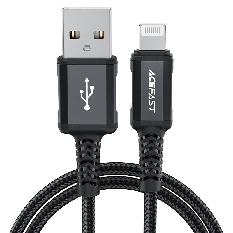 Кабель ACEFAST C4-02 USB-A to Lightning aluminum alloy charging data cable (1.8m) Black