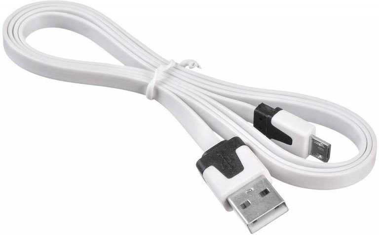 Дата-кабель Buro BHP MicroUSB 1M FLAT micro плоский 1м белый