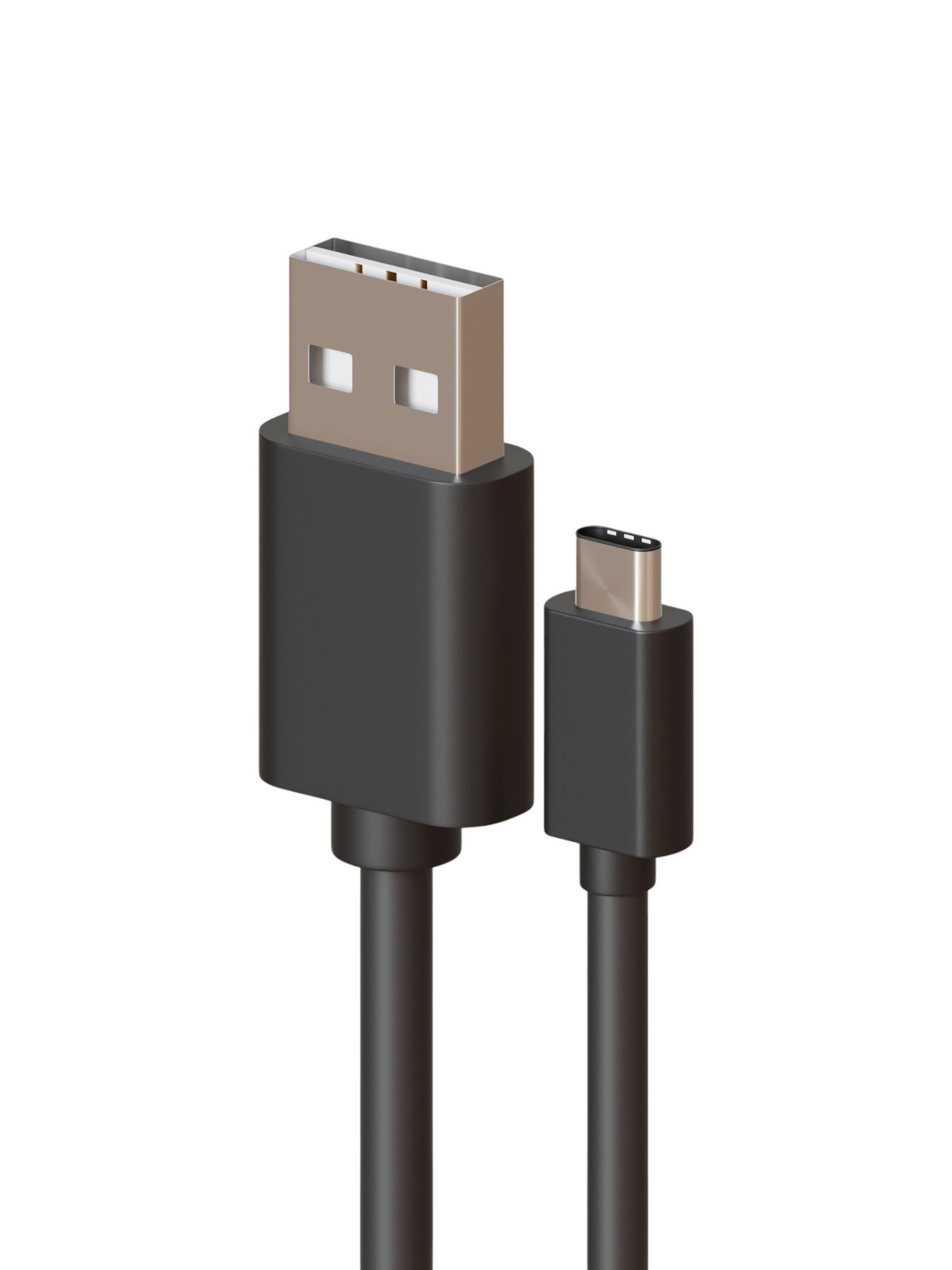 Дата-кабель USB - Type-C, 2А, 2м, черный