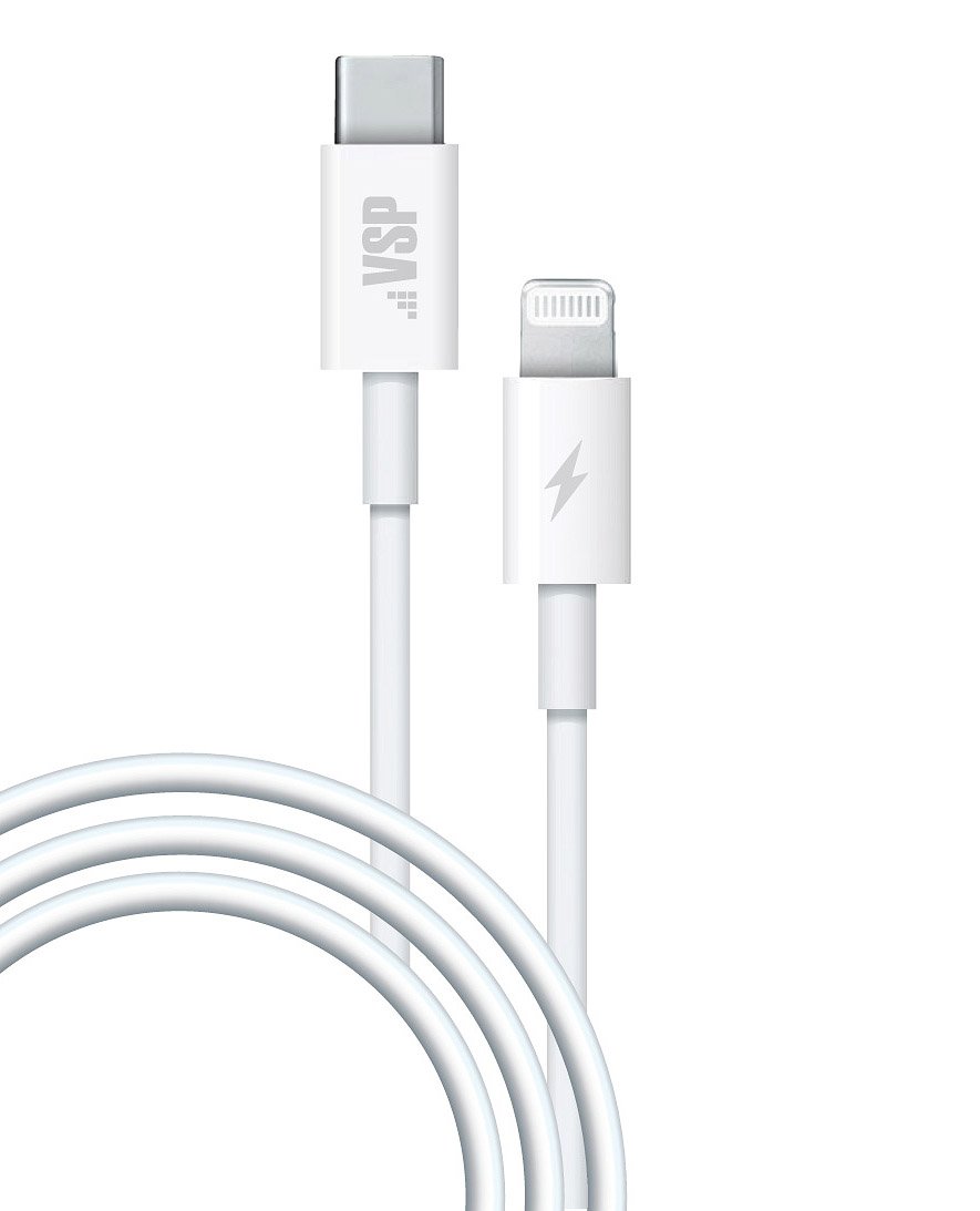 Дата-кабель Type-C - 8 pin, 1м, Power Delivery, белый