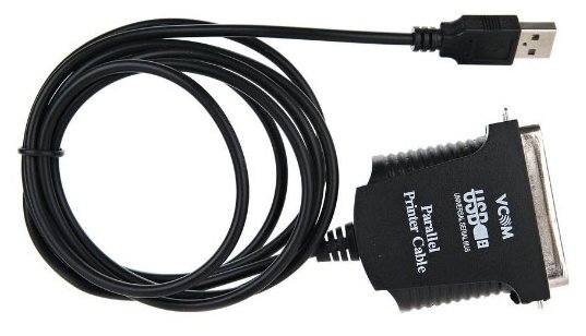 Кабель Vcom VUS7052 USB A (вилка) - LPT (прямое подключение к LPT порту принтера) 1.8m