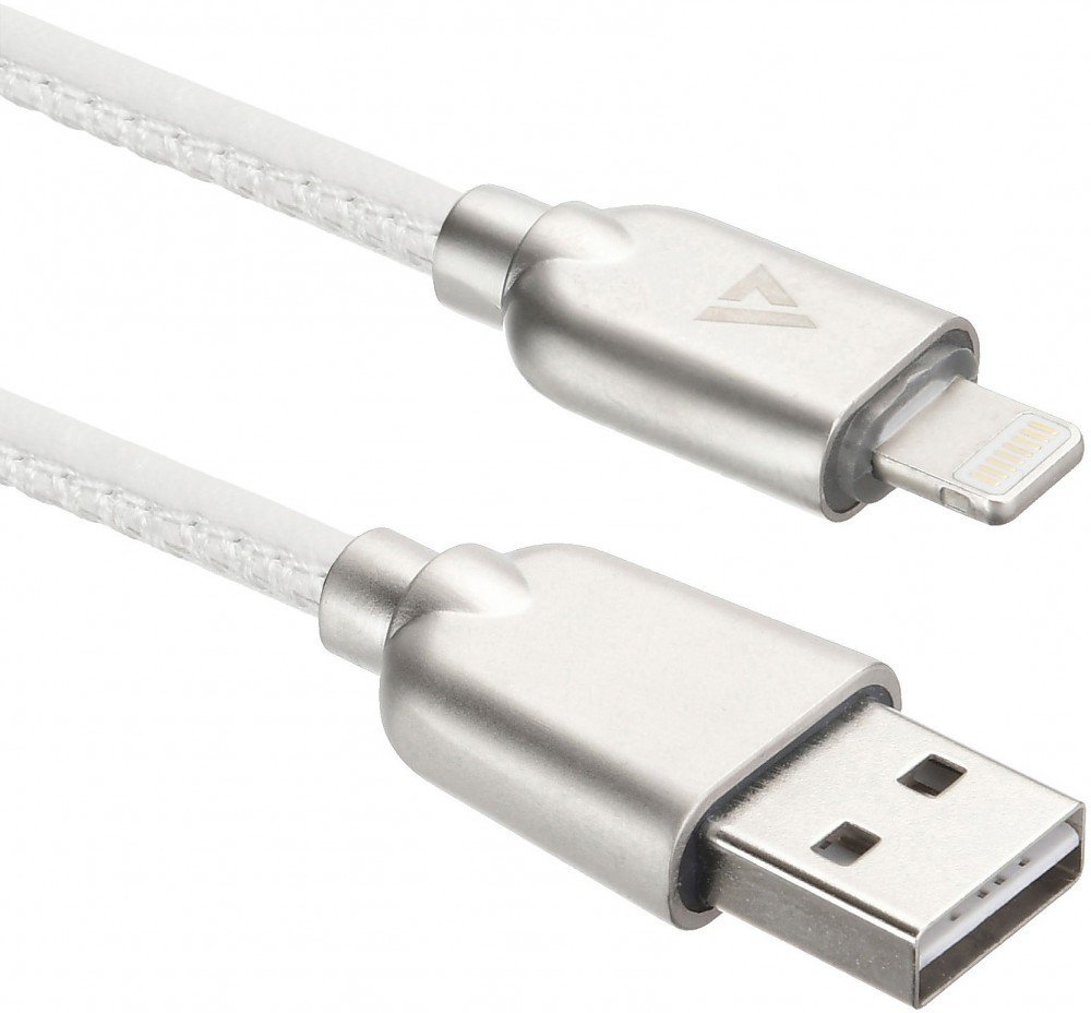 Дата-кабель ACD-Allure ACD-U926-P5W Lightning кожаный 1м белый