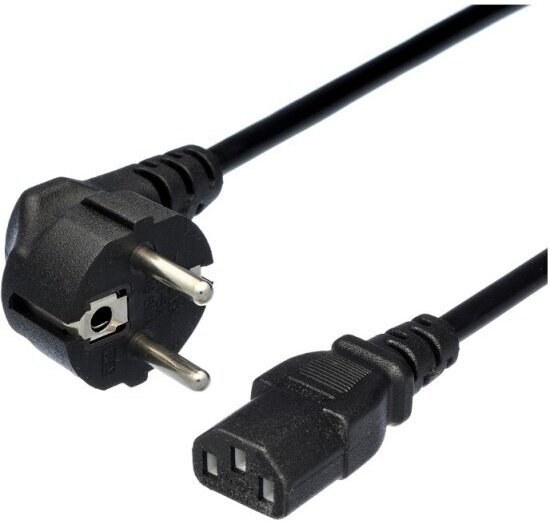 Кабель питания GoPower 00-00024054 евровилка CEE 7/7-C13 1.8м ПВХ 0.75мм черный 1/10/160
