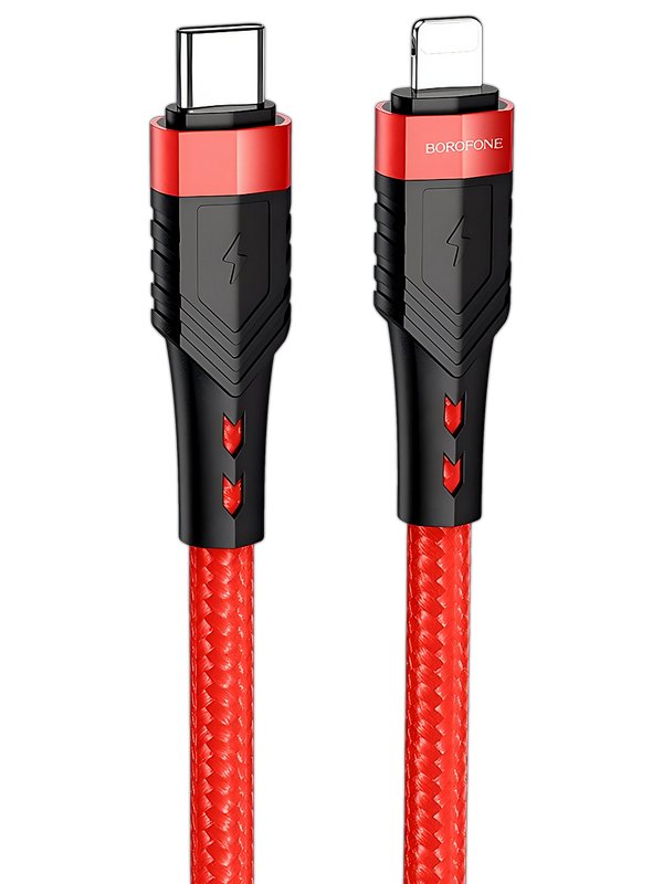 Дата-кабель BOROFONE BU35 Influence PD USB-Type-C to Lightning, 1,2м (красный)