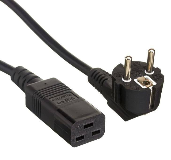 Кабель питания ExeGate Power PC19-1,8P EP280669RUS (Евровилка Schuko- C19, VDE-250V-3*1.5mm2, медь, черный, 16А, 1.8м)