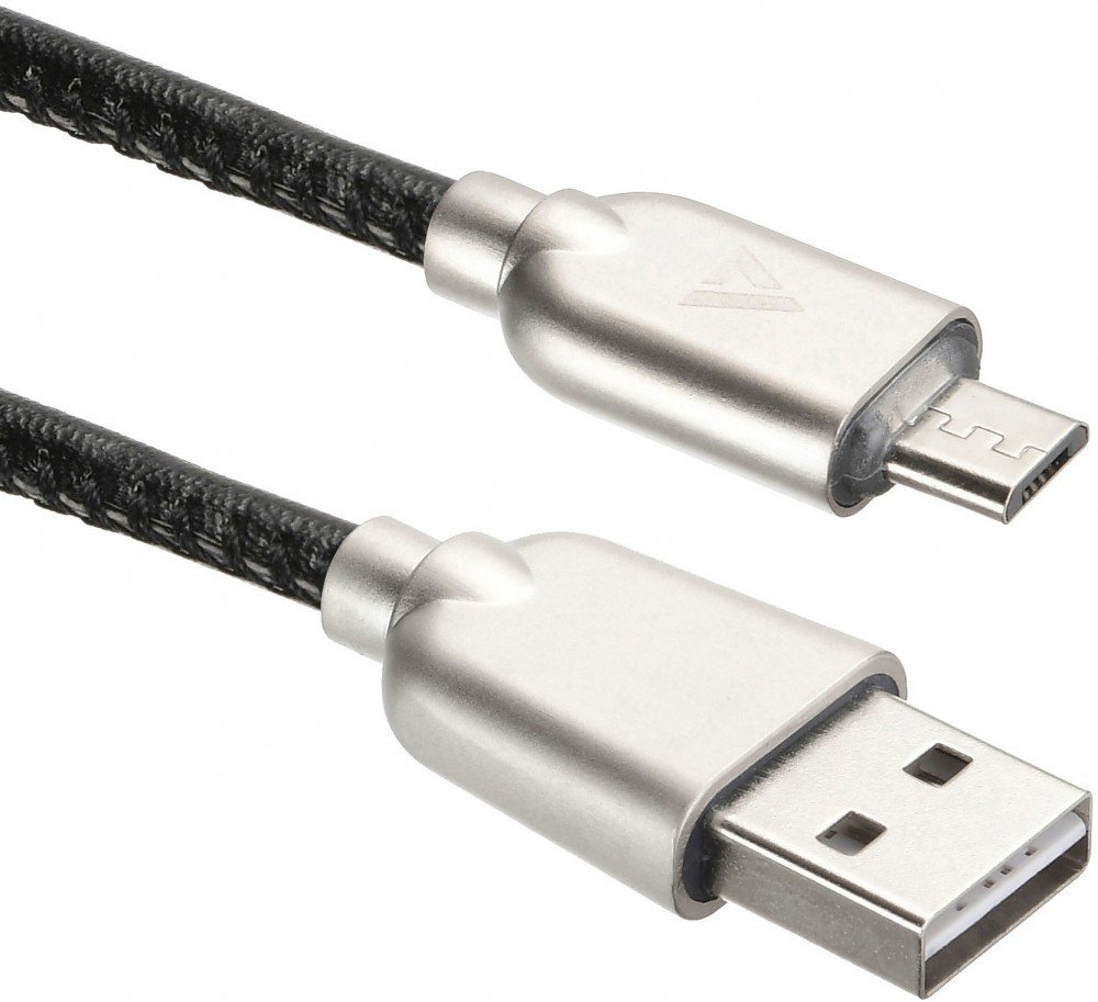 Дата-кабель ACD-Allure ACD-U926-M1B Micro кожаный 1м черный