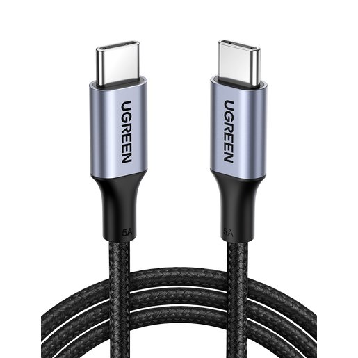 Кабель UGreen US316 (70429) USB-C Cable Aluminum Case with Braided в оплтеке 2 м черный