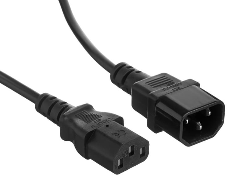 Кабель монитор - компьютер (UPS- устройство) ExeGate Power EC-3P EP280629RUS (IEC 320 C13- C14, VDE-250V-3*1.0mm2, медь, черный, 10A, 3м)