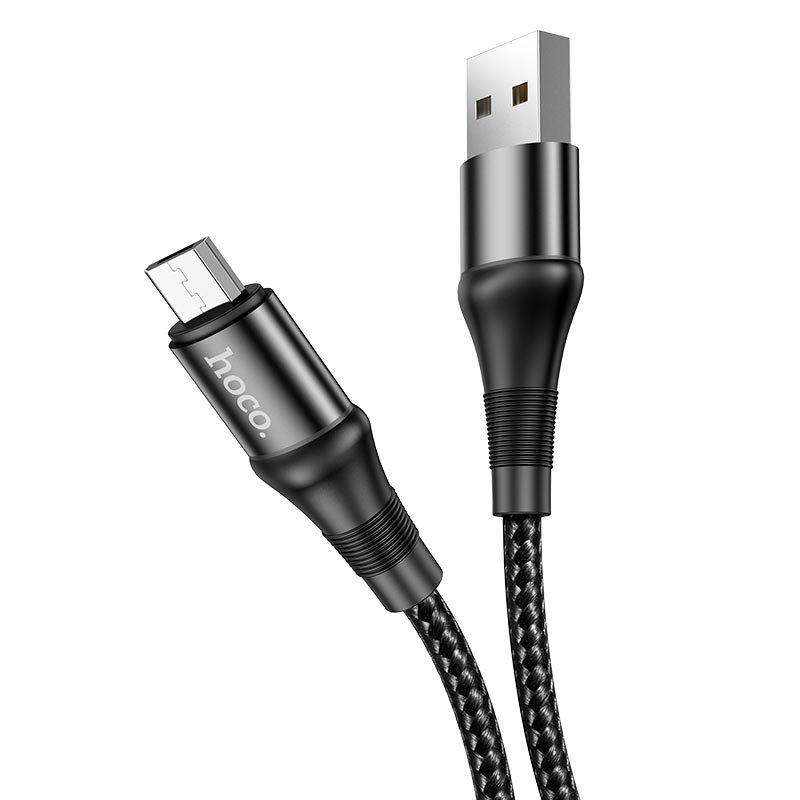 Кабель HOCO X50 USB-микроUSB 1.0м, 2.4A чёрный