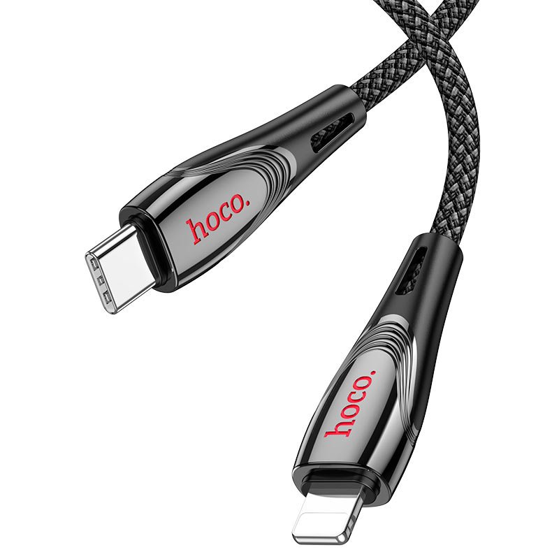 Дата-кабель HOCO U133 Monte PD Charging Data Cable (Type-c to IP) Black