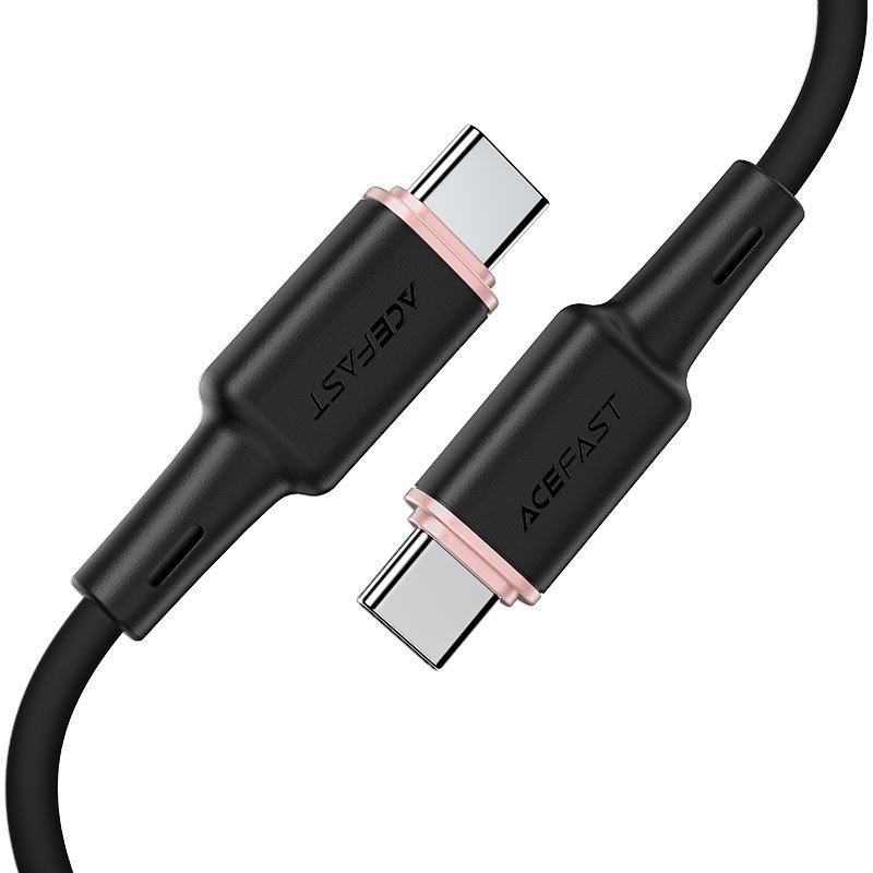 Дата-кабель ACEFAST C2-03 USB-C to USB-C zinc alloy silicone charging data cable Black