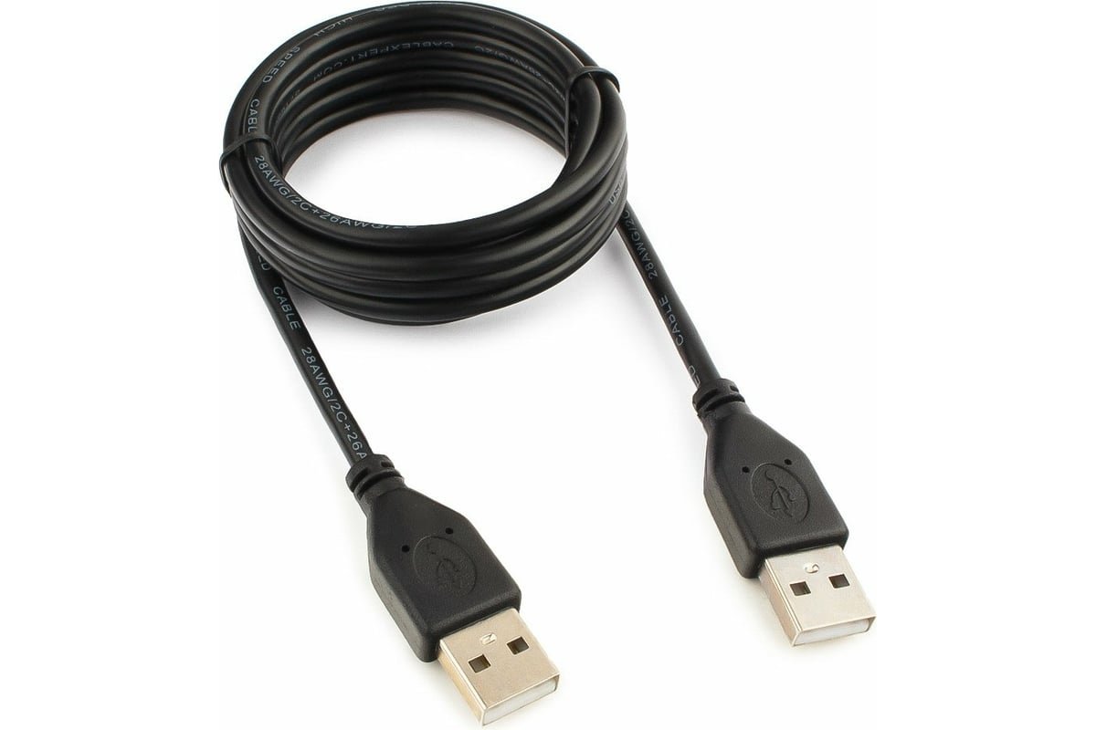 Кабель Cablexpert CCP-USB2-AMAM-6 USB 2.0 Pro, AM/AM, 1.8м, экран, черный, пакет