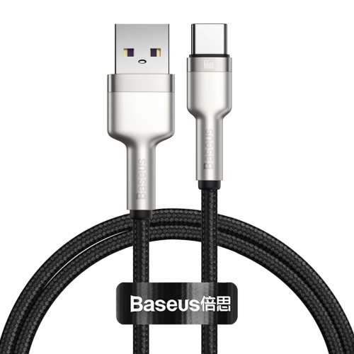 Дата-кабель Baseus Cafule (CAKF000101) Metal USB to Type-C 66W 1m Black