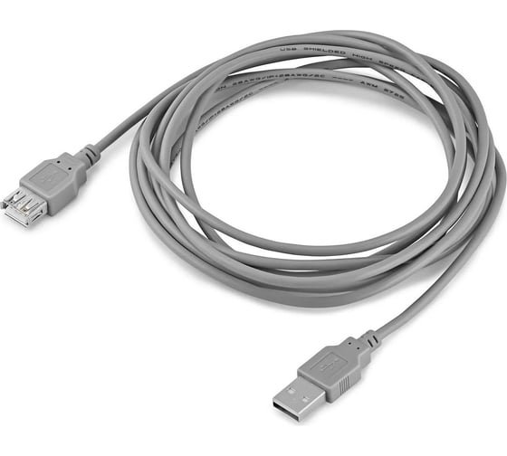 Кабель Buro BHP RET USB_AF30 USB A m-USB A f 3м серый